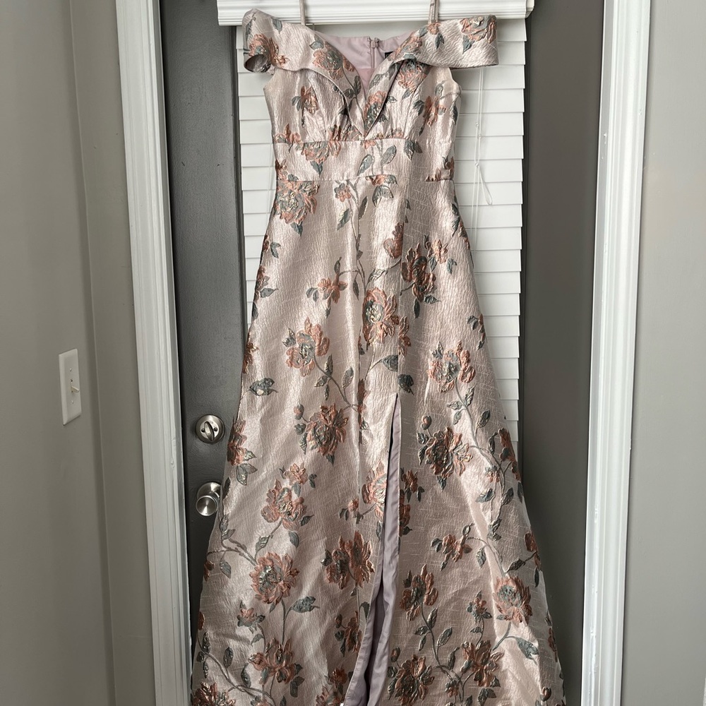 Floral Off-Shoulder Gown